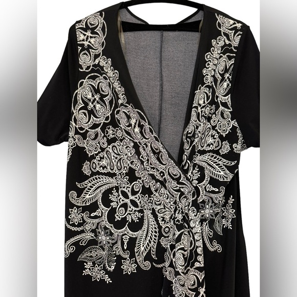 Avenue Faux Wrap Drape Front Dress 22/24 - Picture 4 of 7